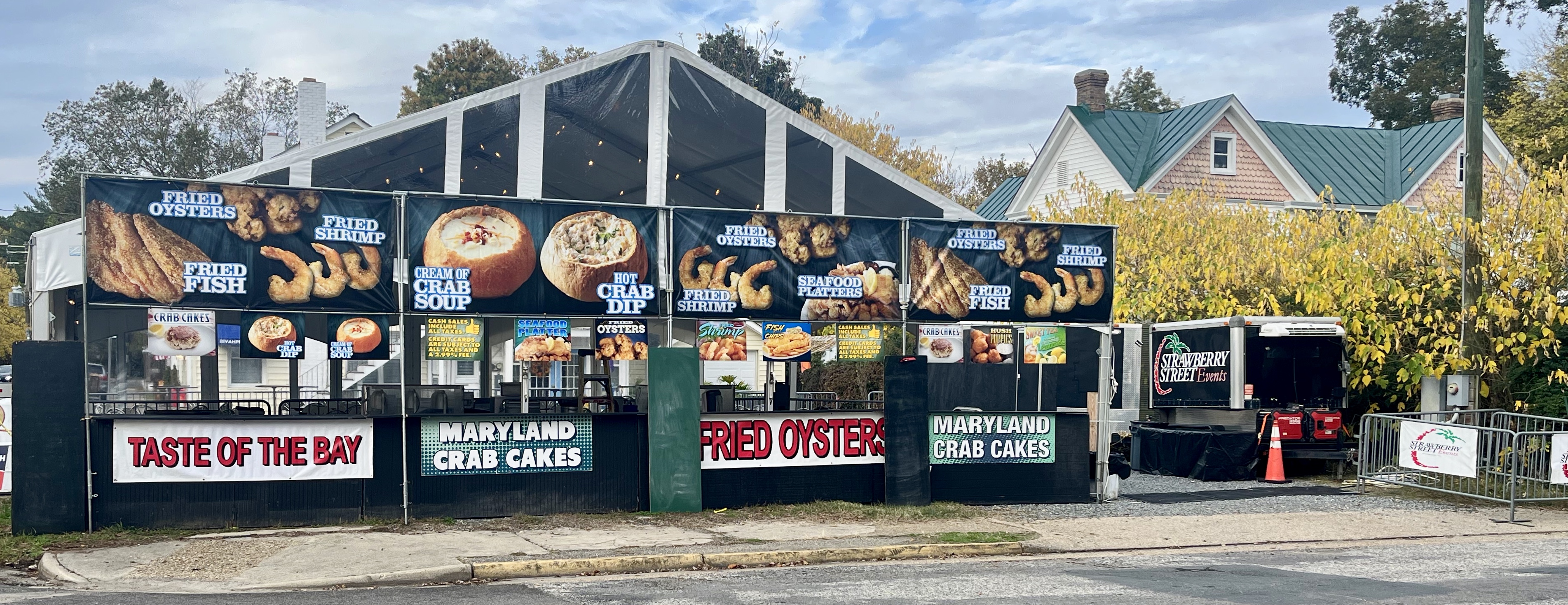 Urbanna Oyster Fest setup